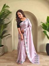 Tussar Silk Embroidered Designer Saree